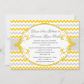 Gele grijze rondjes Lijst Chevron Kaart (Voorkant)