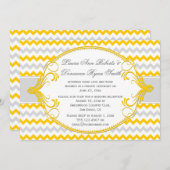 Gele grijze rondjes Lijst Chevron Kaart (Voorkant / Achterkant)