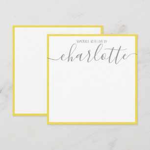 Gele grijze script naam docenten notities