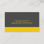 Gele grijze speciale unieke platte reiniging visitekaartje (Achterkant)