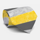 Gele grijze strepen stropdas (Opgerold)