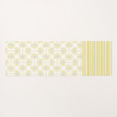 Gele grijze stripes bije Trendy Monogram Yoga Mat (Achterkant (horizontaal))