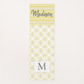 Gele grijze stripes bije Trendy Monogram Yoga Mat (Voorkant)