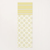 Gele grijze stripes bije Trendy Monogram Yoga Mat (Achterkant)
