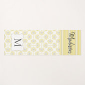 Gele grijze stripes bije Trendy Monogram Yoga Mat (Voorkant (horizontaal))