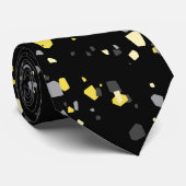 Gele grijze terrazzo stropdas (Opgerold)