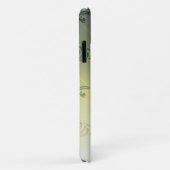 Gele grijze verloop bladpatroon gepersonaliseerd Case-Mate iPhone case (Achterkant/rechts)