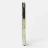 Gele grijze verloop bladpatroon gepersonaliseerd Case-Mate iPhone case (Achterkant/links)