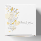Gele grijze vogelkooi dank u bruiloft gunst doos bedankdoosjes (Bovenkant)