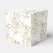 Gele grijze vogelkooi dank u bruiloft gunst doos bedankdoosjes (Achterkant)