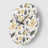 Gele grijze Waterverf bloemen, geverfd Clematis Grote Klok (Hoek)