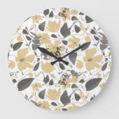 Gele grijze Waterverf bloemen, geverfd Clematis Grote Klok (Voorkant)