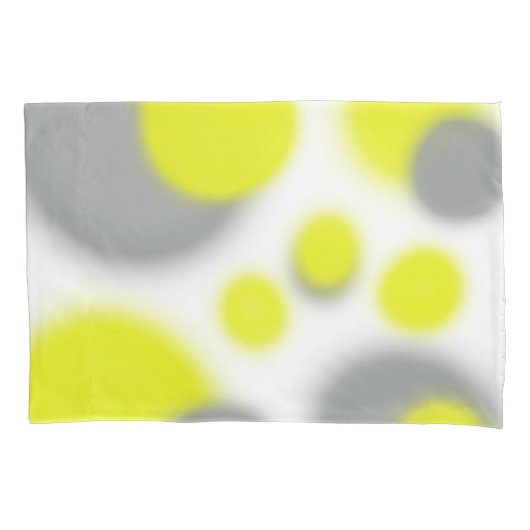 Gele grijze witte Abstracte kunst Kussensloop (Voorkant)