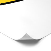 Gele grijze witte cirkels poster (Hoek)