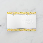 Gele, grijze, witte rozen dankkaart bedankkaart (Binnen)