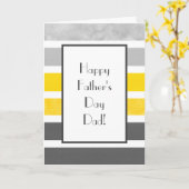 Gele grijze witte strepen kaart (Gele Bloem)