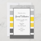 Gele grijze witte strepen kaart (Voorkant)