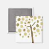 gele grillige boom magneet (Voorkant / Achterkant)