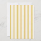 Gele grillige Wavy Border Wedding Kaart (Achterkant)
