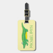 Gele groene alligator Crocodile Gator Croc Animal Bagagelabel (Voorkant verticaal)
