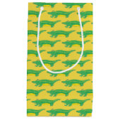 Gele groene alligator Crocodile Gator Croc Animal Klein Cadeauzakje (Voorkant)