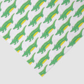 Gele groene alligator Crocodile Gator Croc Animal Tissuepapier (Detail)