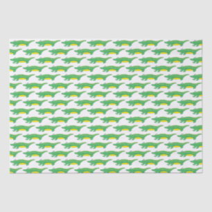 Gele groene alligator Crocodile Gator Croc Animal Tissuepapier