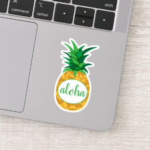 Gele groene Aloha-ananas Sticker