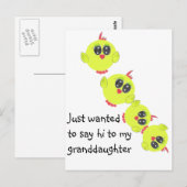 Gele groene Baby Bird Briefkaart (Voorkant / Achterkant)