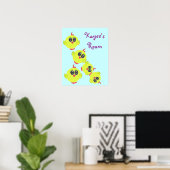 Gele groene Baby Bird Poster (Thuiskantoor)