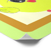 Gele groene Baby Bird Poster (Hoek)