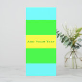 Gele, groene, blauwe brede strepen van Shirley Tay (Staand voorkant)