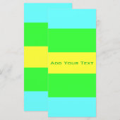 Gele, groene, blauwe brede strepen van Shirley Tay (Voorkant / Achterkant)