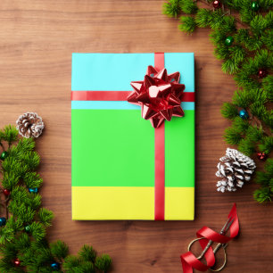 Gele, groene, blauwe brede strepen van Shirley Tay Cadeaupapier