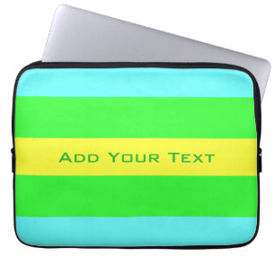 Gele, groene, blauwe brede strepen van Shirley Tay Laptop Sleeve