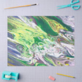 Gele groene blauwe Paarse Abstracte ontkoppeling Tissuepapier (Craft)