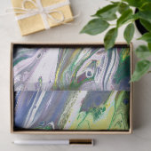 Gele groene blauwe Paarse Abstracte ontkoppeling Tissuepapier (Geschenk)