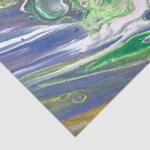 Gele groene blauwe Paarse Abstracte ontkoppeling Tissuepapier (Detail)