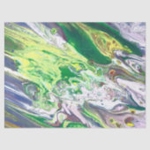 Gele groene blauwe Paarse Abstracte ontkoppeling Tissuepapier (Voorkant)