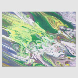 Gele groene blauwe Paarse Abstracte ontkoppeling Tissuepapier