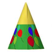 Gele groene cupcake, gepersonaliseerde Birthday Pe Feesthoedjes (Achterkant)