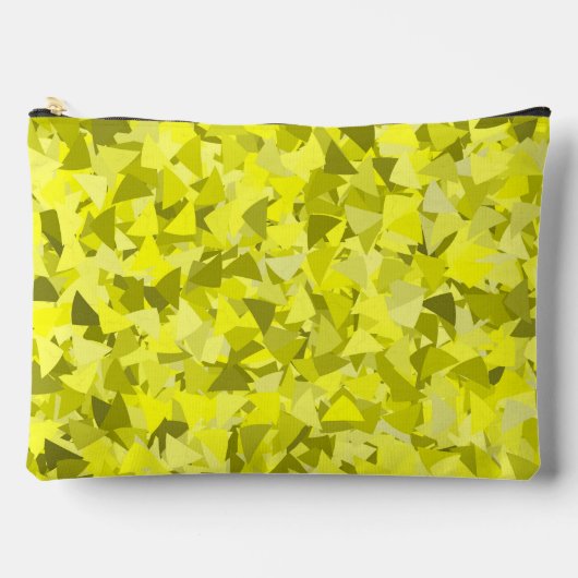 Gele Groene Driehoek Patroon Groot Etui (Voorkant)