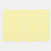 Gele, groene en grijze pooldots inpakpapier vel (Voorkant 2)