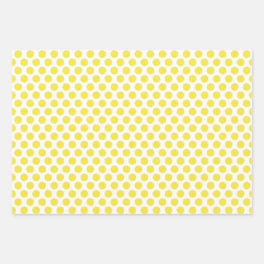 Gele, groene en grijze pooldots inpakpapier vel (Voorkant 2)