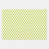 Gele, groene en grijze pooldots inpakpapier vel (Voorkant)