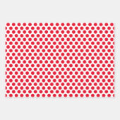 Gele, groene en rode pokadots inpakpapier vel (Voorkant 3)