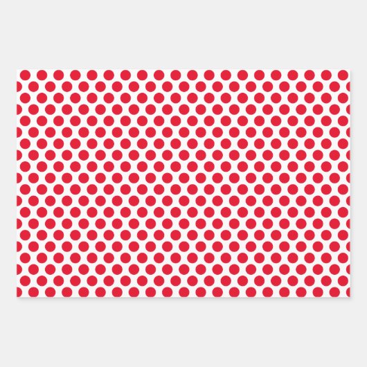 Gele, groene en rode pokadots inpakpapier vel (Voorkant 3)