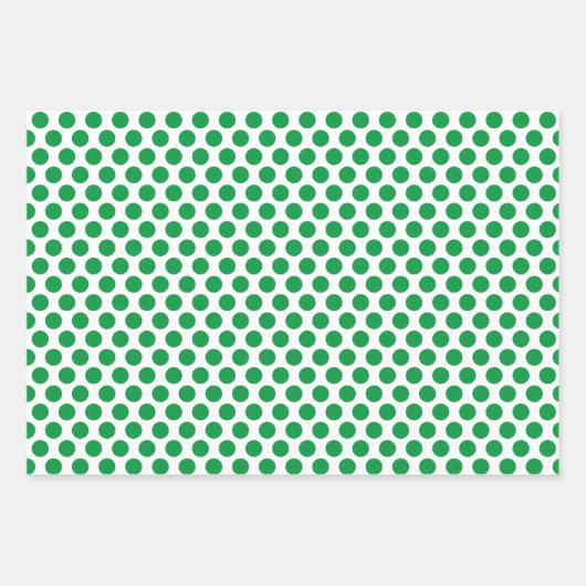 Gele, groene en rode pokadots inpakpapier vel (Voorkant)