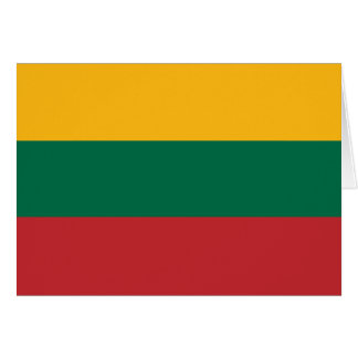 Gele groene en rode vlag van Litouwen