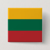 Gele groene en rode vlag van Litouwen Vierkante Button 5,1 Cm (Voorkant)